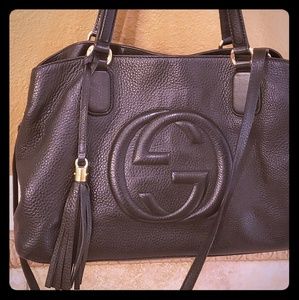 Large black shoulder bag  gucci